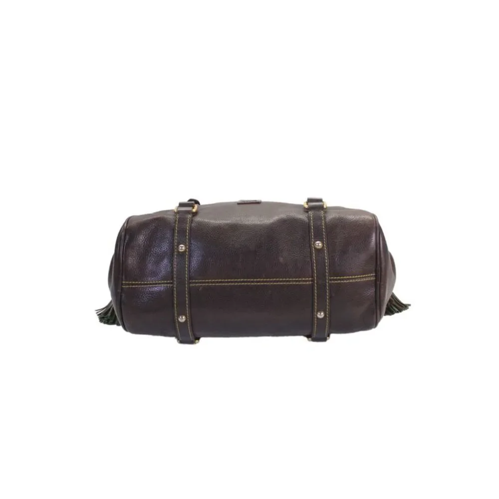 Dooney & Bourke Leather Zip Up Top Handle Handbag Brown_6